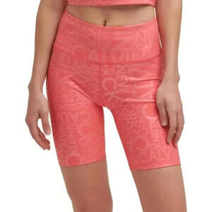 Calvin Klein Performance Women's Printed Bike Shorts Pink Size XXL